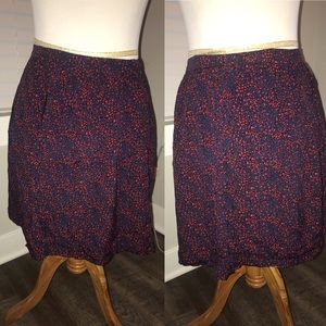 navy skirt with black and orange pattern - size M